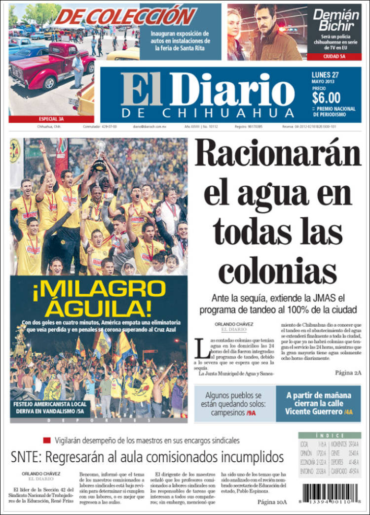 El Diario, Chihuahua , America Campeon 2013