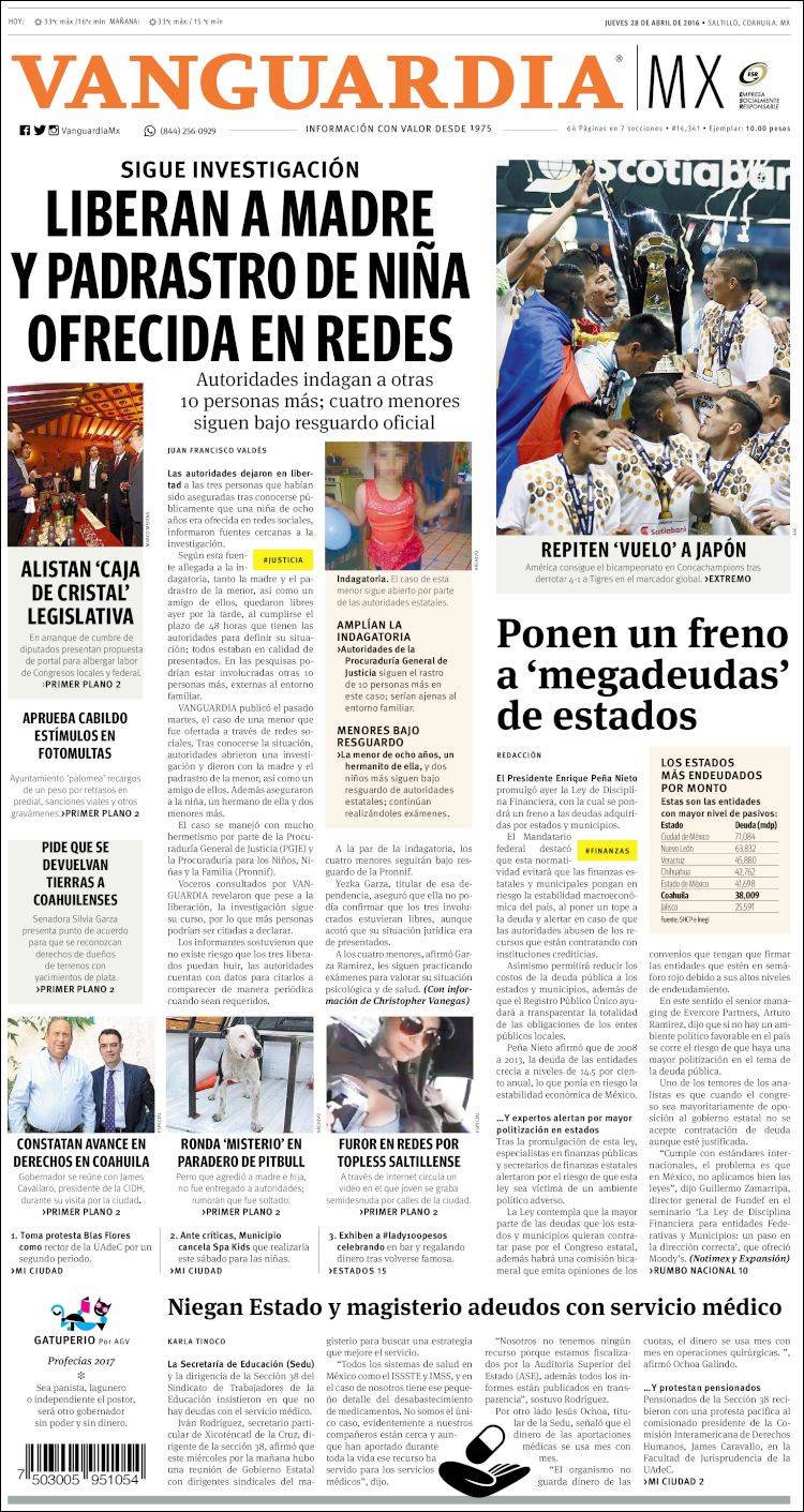 Vanguardia, Coahuila