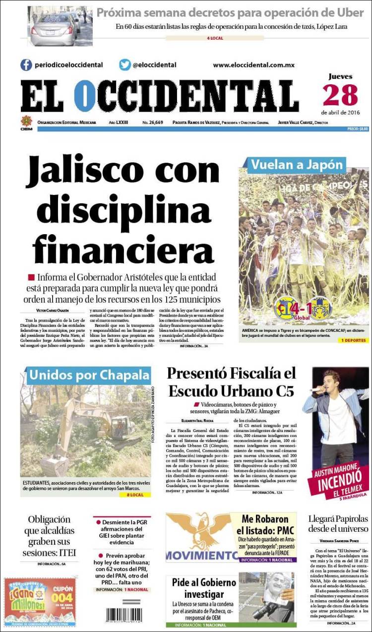 El Occidental, Jalisco