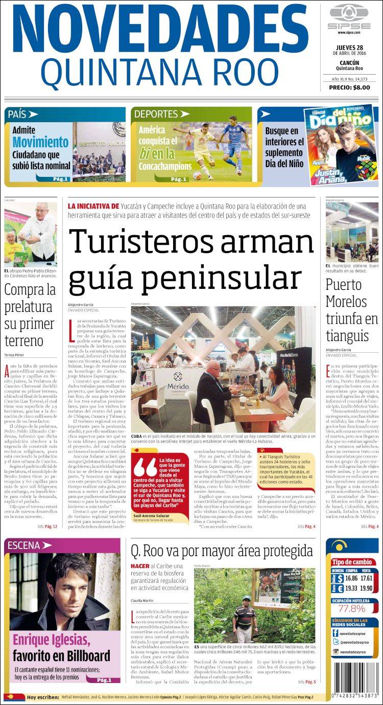 Novedades, Quintana Roo