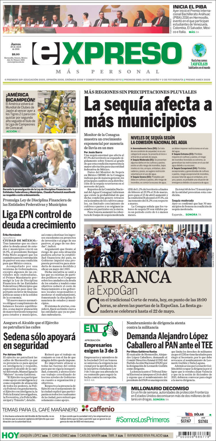 Expreso, Sonora