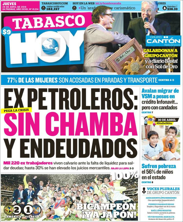 Tabasco Hoy, Tabasco