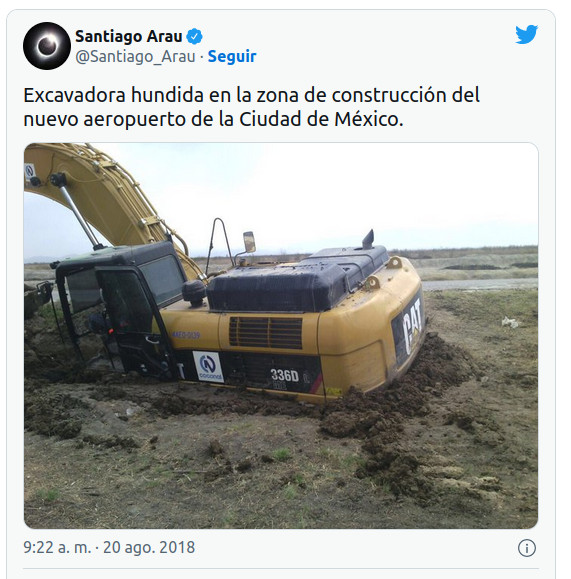 El aeropuerto en Texcoco, al estar en el antiguo lecho de un lago, era propenso a hundimientos...