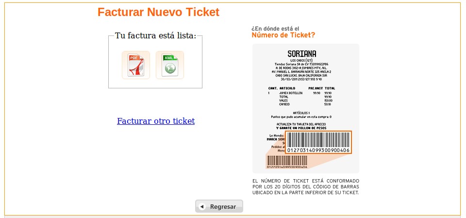 Tiendas Soriana: Tu factura está lista