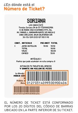 Tiendas Soriana: ticket 