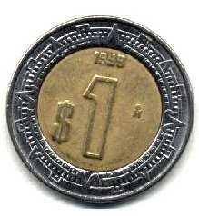 Moneda de 1 peso Mexico