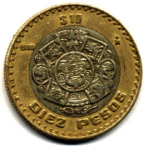 Moneda de 10 pesos Mexico