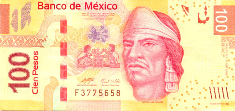 Anverso Nuevo Billete de 100 pesos