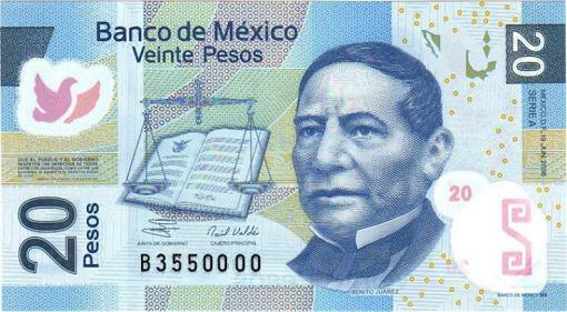 Nuevo Billete de 20 pesos Mexico