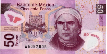 Nuevo Billete de 50  pesos Mexico