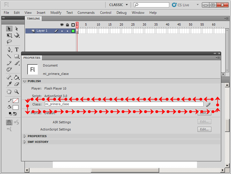 Definiendo CLASE DEL DOCUMENTO (DOCUMENT CLASS)