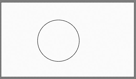 Un círculo hecho con el grease pencil cuyo material sólo tiene stroke color