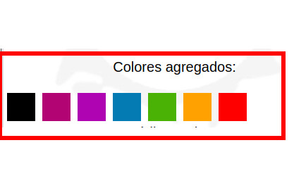 Repita los pasos anteriores para agregar más colores.