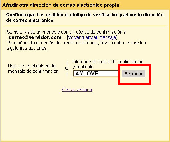 Haga click en VERIFICAR