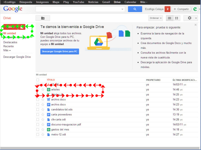 Google Drive Convertir Archivos de word y excel