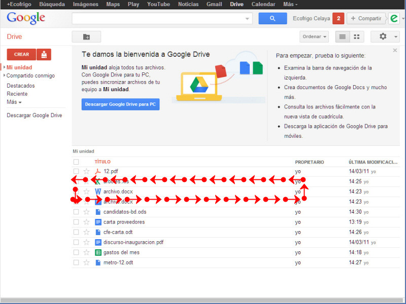 Google Drive Convertir Archivos de word y excel