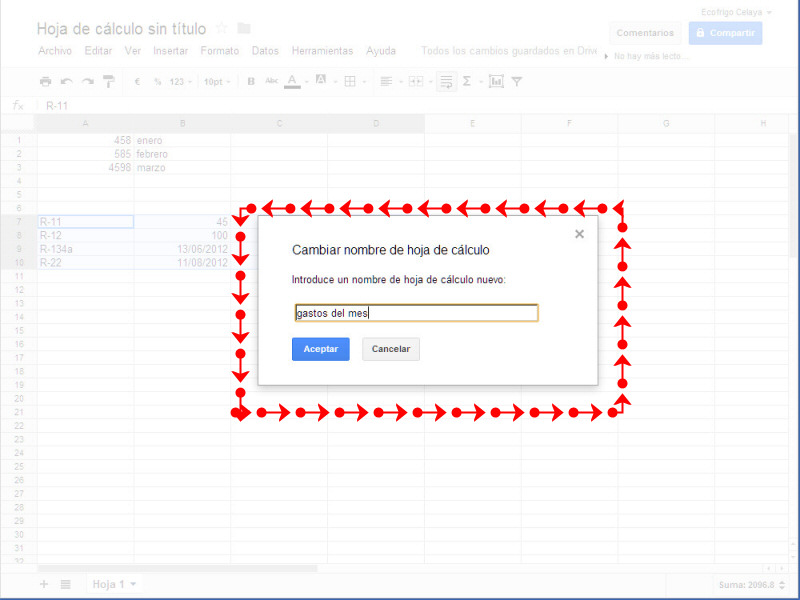 Google Drive Crear archivos de Hojas de calculo / Excel 