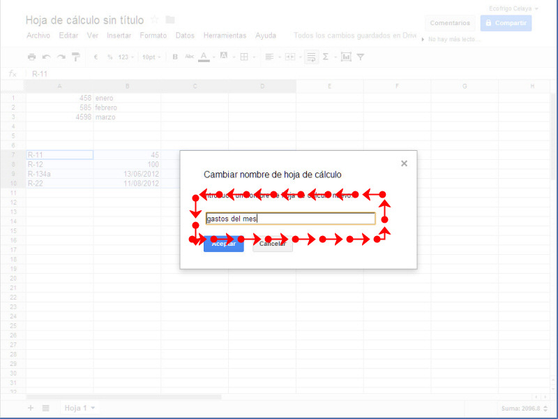 Google Drive Crear archivos de Hojas de calculo / Excel 