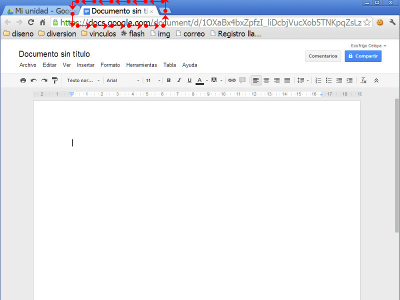 Crear archivos de texto / word en Google Drive