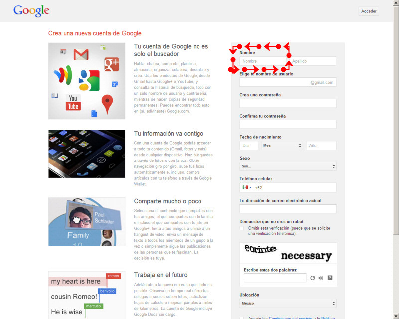 Google Drive Crear Cuenta