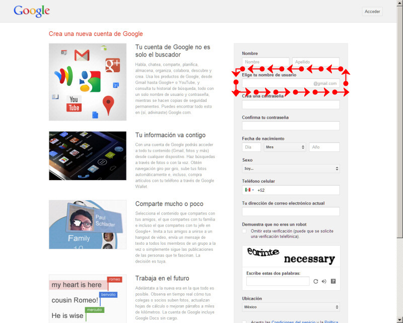 Google Drive Crear Cuenta