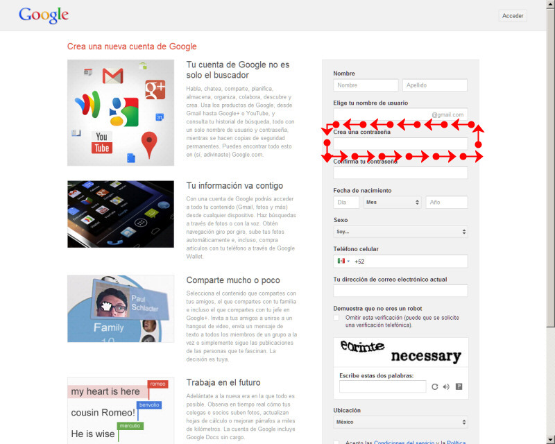 Google Drive Crear Cuenta