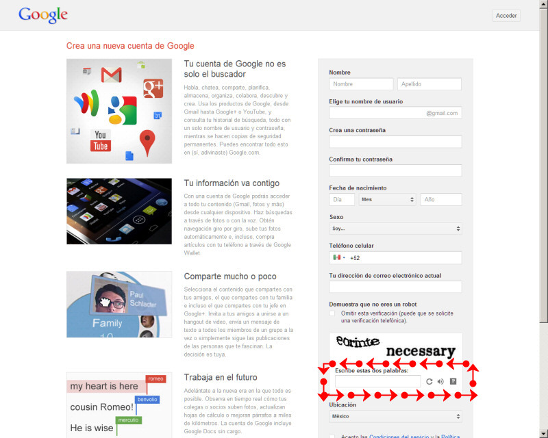 Google Drive Crear Cuenta