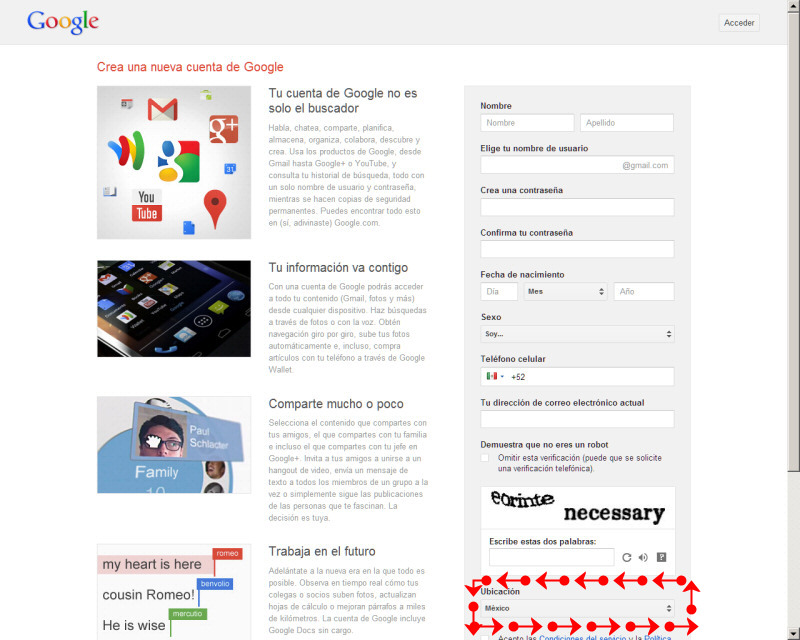 Google Drive Crear Cuenta