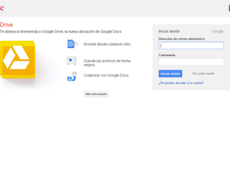 Google Drive Inciar Sesion