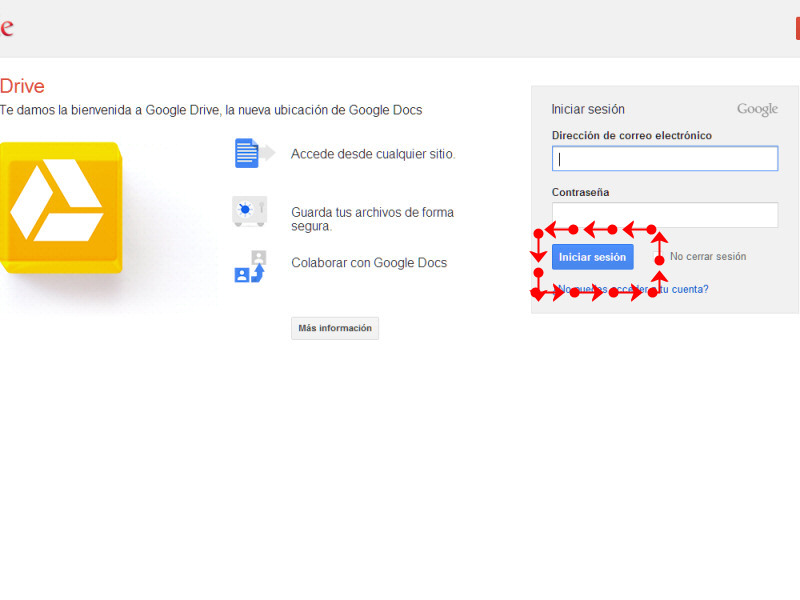 Google Drive Inciar Sesion