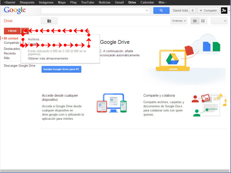 Subir archivos a Google Drive