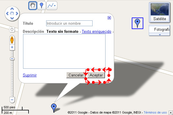 crear marcador de posicion marker