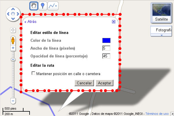 cambiar color linea polyline