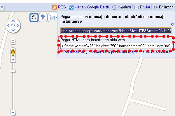 codigo html para insertar un google map