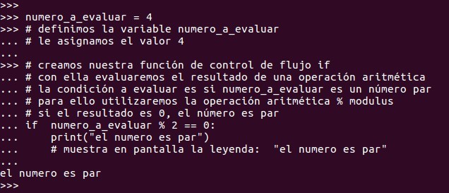 Con if evaluaremos el resultado de una operación aritmética