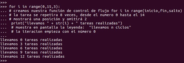 En una list podemos extraer los primeros 5 registros con la función de control de flujo for i in range