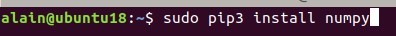 Instalar numpy para python3 en Ubuntu