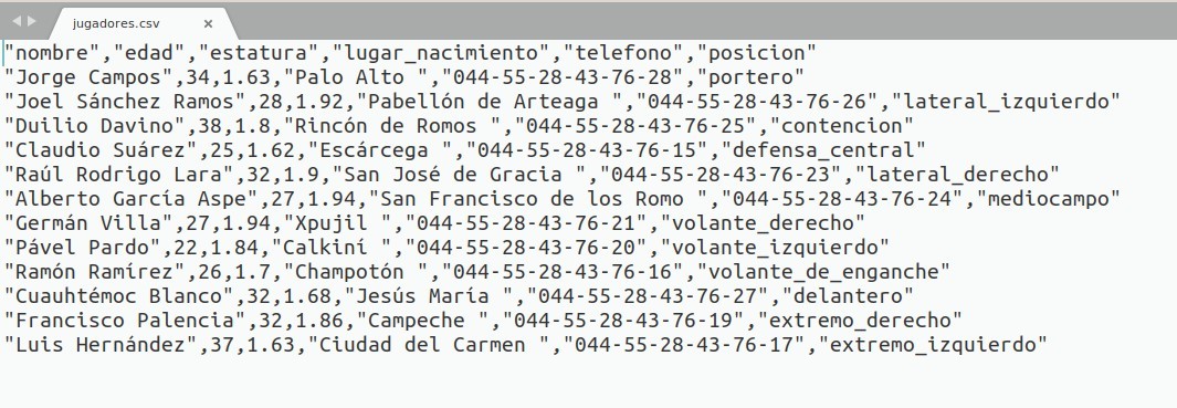 Python pandas: Creación de dataframe desde un archivo csv