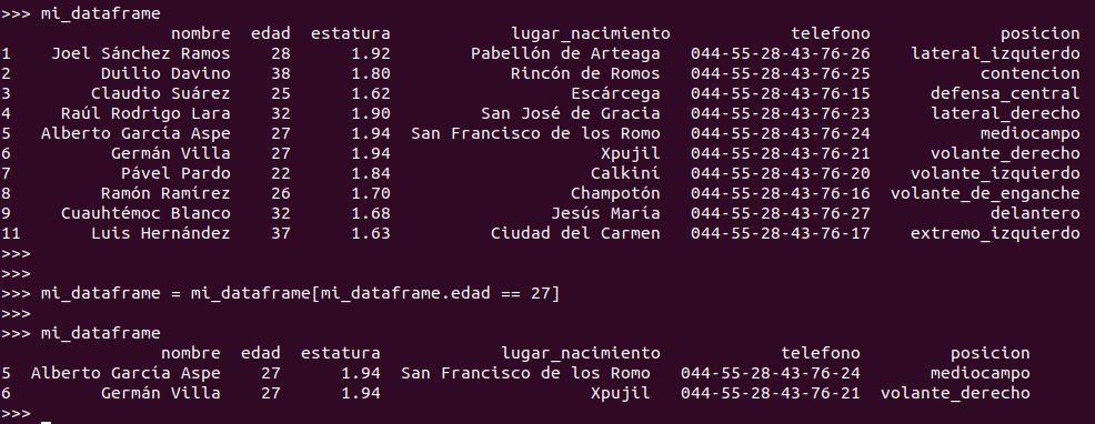 Python pandas: Es posible eliminar una o más filas tomando como referencia el valor en una de las columnas y si cumple o no una condición