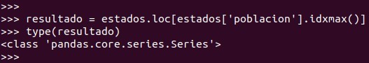 Python pandas: Podemos almacenar el resultado de idxmax() en una variable...