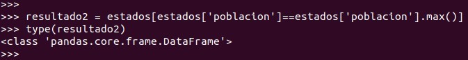 Python pandas: max() nos devuelve un dataframe