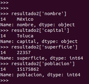Python pandas: Al ser un dataframe  podemos acceder a sus elementos por el nombre de la columna