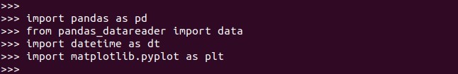 Python pandas: importamos pandas, pandas_datareader y matplotlib