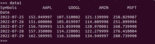 Python pandas: podemos extraer el valor de varias acciones simultáneamente