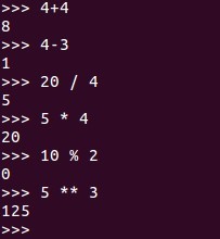 Operaciones matemáticas en python