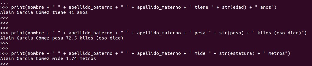 Podemos concatenar una variable que almacena un número decimal o número entero si la convertimos  a un string con el comando str()